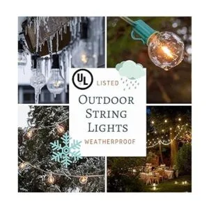 100 foot Globe Patio String Lights Set de 100 G40