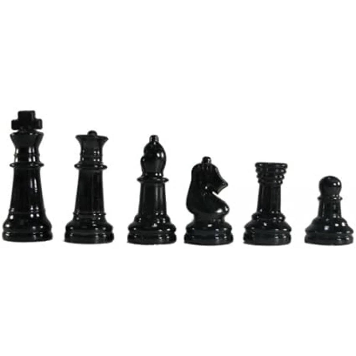 AvantGarde juego de ajedrez de vidrio esmerilado negro con_3