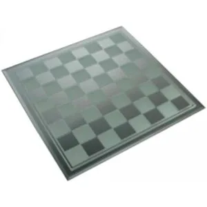 AvantGarde juego de ajedrez de vidrio esmerilado negro con_2