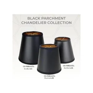 Royal Designs Inc. Empire CS115BLKGL negro con oro 3 x_5