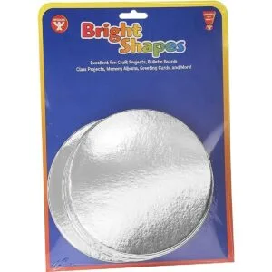 Hygloss Products Espejo Board Circles Plata brillante_1
