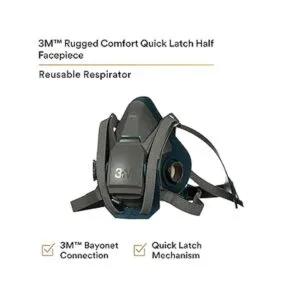3M Respirador reutilizable de medio rostro diseño rugoso_2