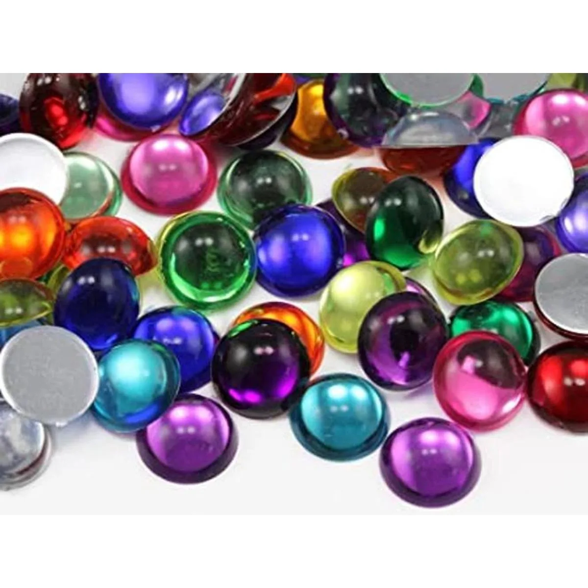 15 mm surtido Ronda superficie lisa Cabochons 120 piezas