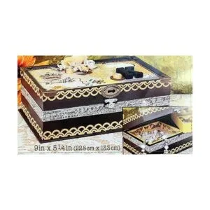 Joyero de madera sin terminar con espejo y compartimentos_5