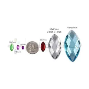 Allstarco Cuentas de plástico con parte trasera plana_3