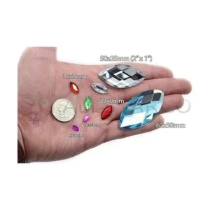 Allstarco Cuentas de plástico con parte trasera plana_2