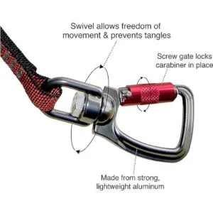 Kurgo Dog seat Belt Pet Safety Tether with Carabiner_2