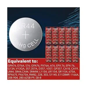 Loopacell LR44 AG13 357 baterías botón 100 unidades_2