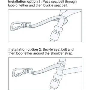 Kurgo Dog seat Belt Pet Safety Tether with Carabiner_4