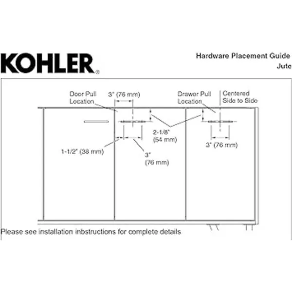 KOHLER K99688HF2 Tirador de barra de yute satén_5