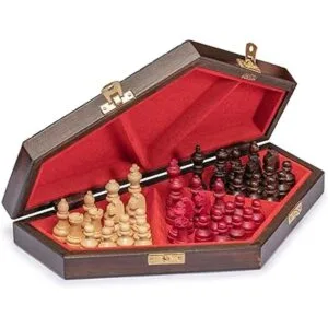 Ajedréz de madera para tres jugadores 11 pulgadas_4