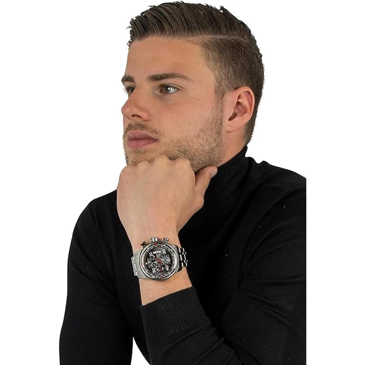 Mens Aviator Analog Display Japanese Quartz_5