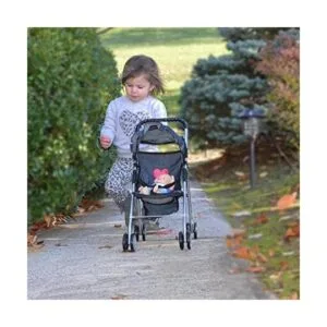 Mi primer carriola para muñecas Denim para bebé muñeca_3