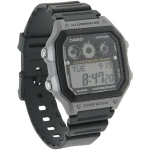 Reloj de cuarzo negro con iluminación AE1300WH8AVCF_4