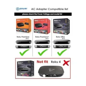 TPower Ac Dc Adaptador compatible con Roku Ultra_2