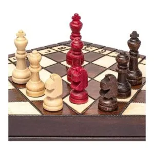 Ajedréz de madera para tres jugadores 11 pulgadas_2