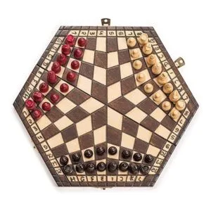 Ajedréz de madera para tres jugadores 11 pulgadas_3