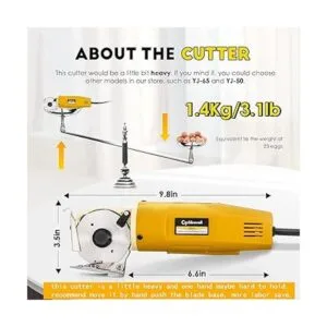 CGOLDENWALL Cortador de tela giratorio eléctrico tijeras_4