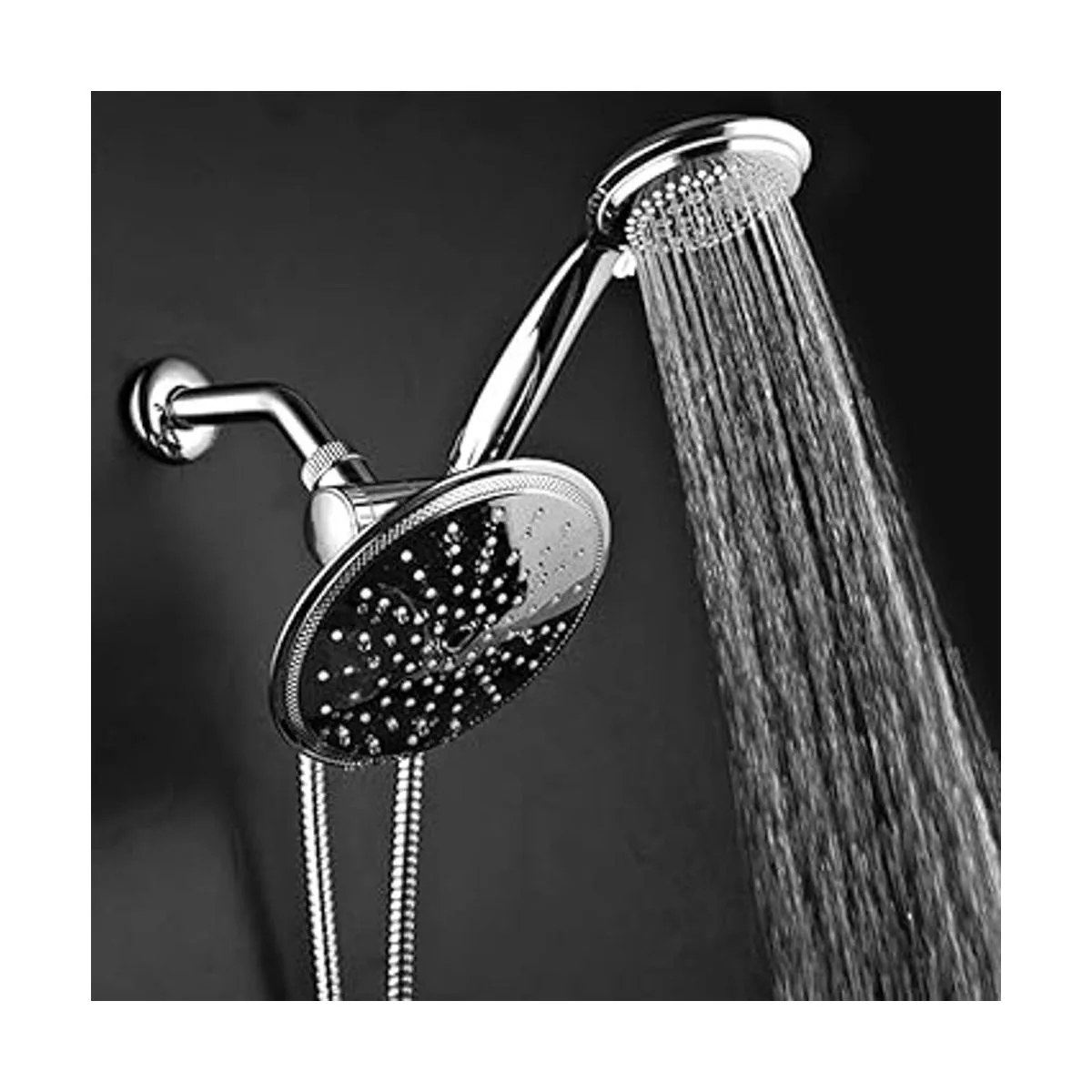 DreamSpa Cabezal de ducha de lluvia de 3 vías y 8