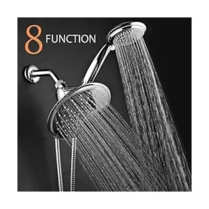 DreamSpa Cabezal de ducha de lluvia de 3 vías y 8