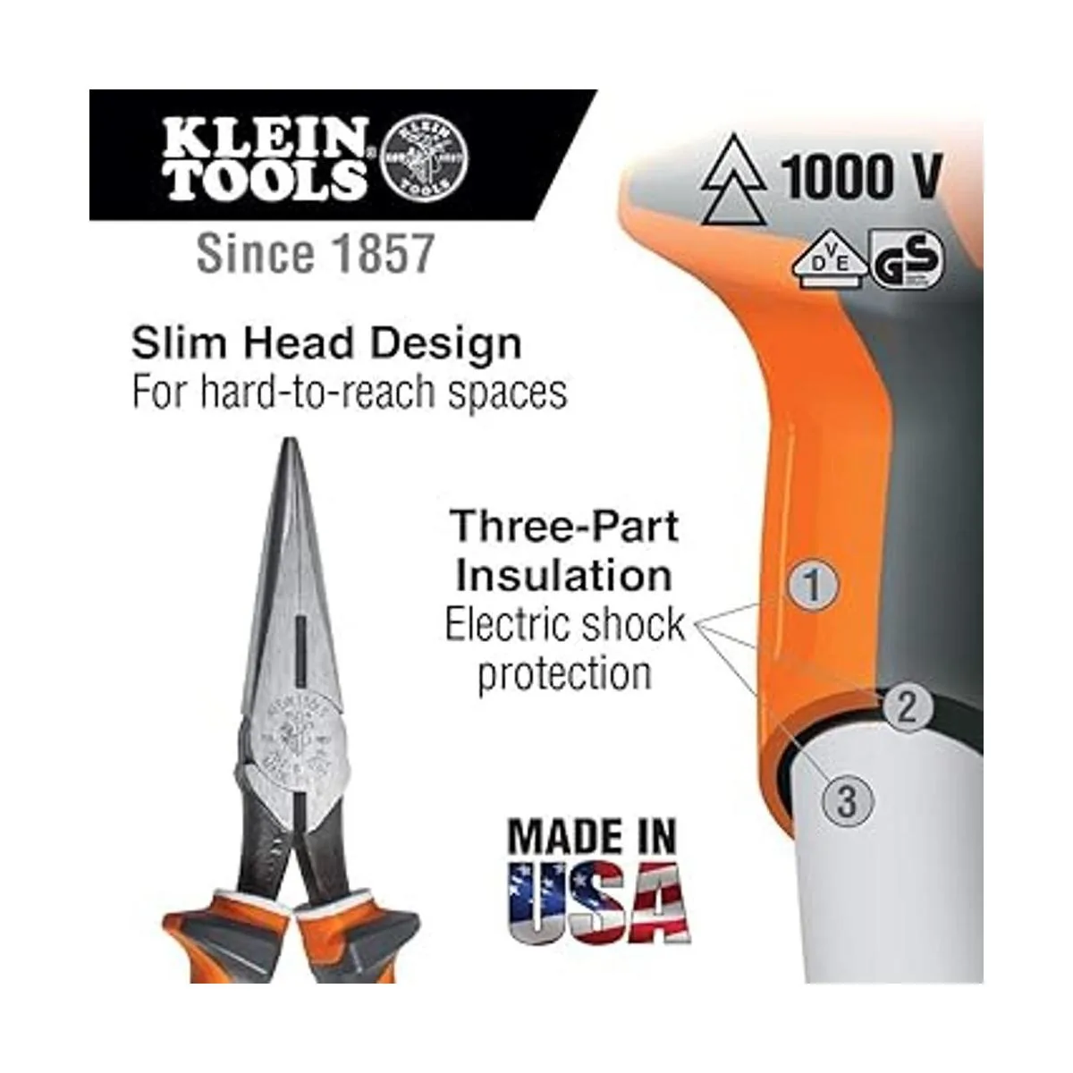 Klein Tools 2038EINS Alicates aislados para cortador_2