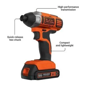 Taladro Black Decker BDCI20C de batería de litio 20 V