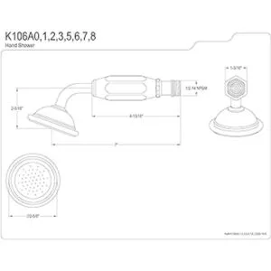 Kingston Brass K106A1 Alcachofa de ducha de mano_2