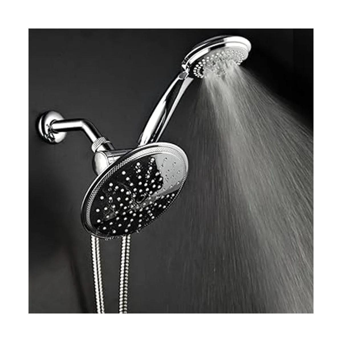 DreamSpa Cabezal de ducha de lluvia de 3 vías y 8