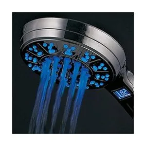 HotelSpa cabezal de regadera portátil de cromo LEDLCD