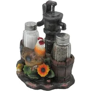 Juego de salero y pimentero de vidrio con bomba de agua de_3