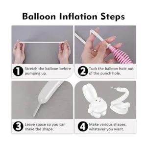 Rimobul 100 globos mágicos largos de látex trenzado de 260_3