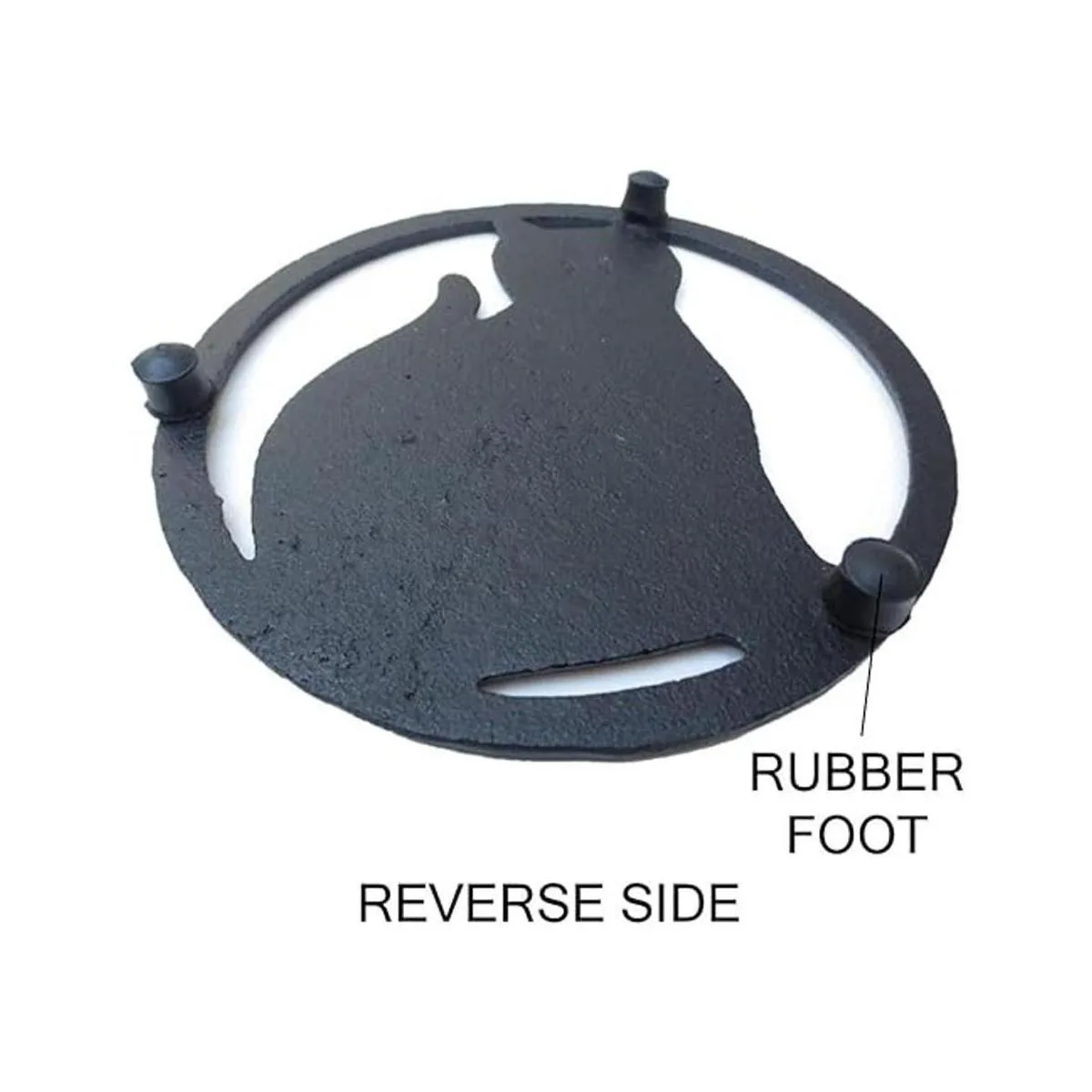 Black Cat Salvamanteles con pies de metal para cocina o_4