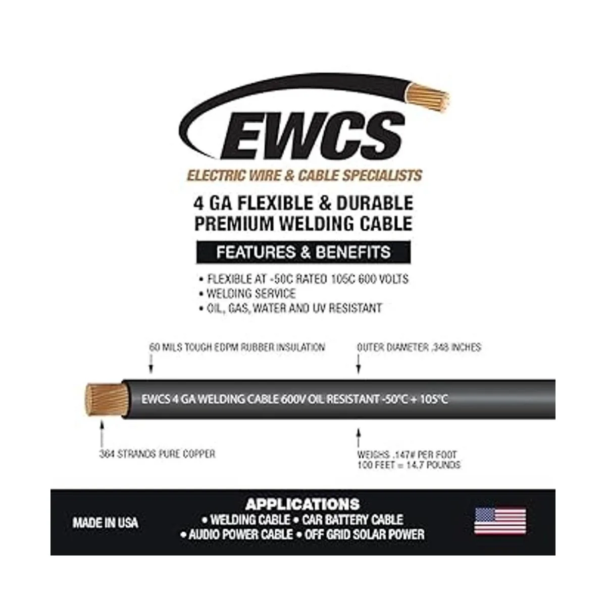 25 Calibre 4 extra Cable soldadura flexible 600 VATIOS_3