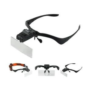 Beileshi visor con 5 lentes de aumento con 2 LED lupa de
