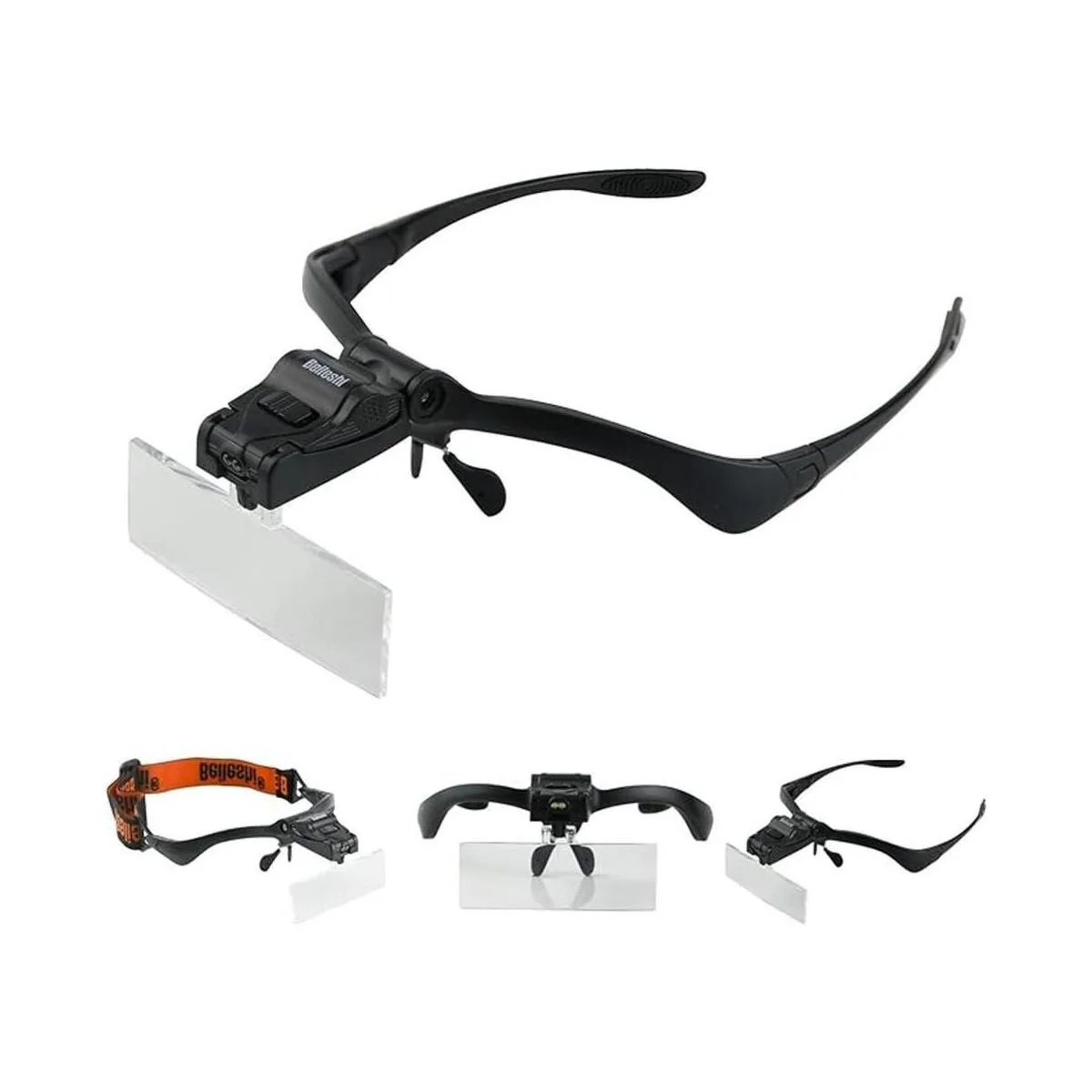 Beileshi visor con 5 lentes de aumento con 2 LED lupa de