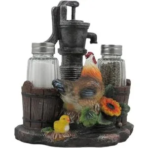 Juego de salero y pimentero de vidrio con bomba de agua de_5