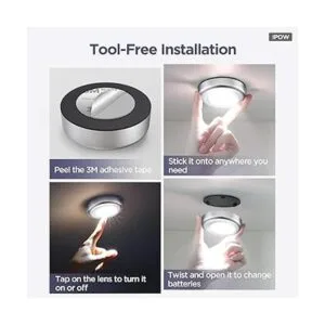 Paquete de 5 luces LED IPOW inalámbricas de noche lámpara