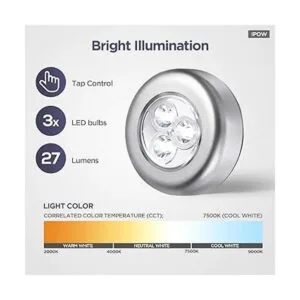 Paquete de 5 luces LED IPOW inalámbricas de noche lámpara