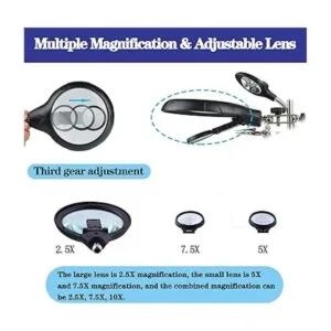 Beileshi 2.5 x 7.5 x 10 x luz LED que ayuda a manos con_3