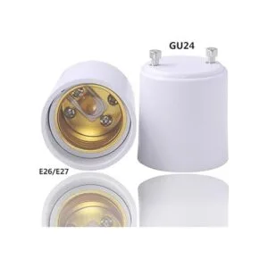 Rextin Adaptador de lámpara LED GU24 a E26E27 10 unidades
