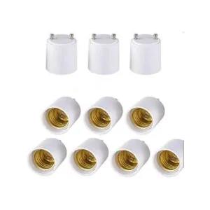 Rextin Adaptador de lámpara LED GU24 a E26E27 10 unidades