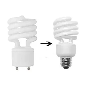 Rextin Adaptador de lámpara LED GU24 a E26E27 10 unidades