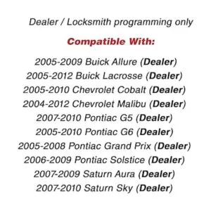 Llavero de repuesto 5 botones entrada con control_4