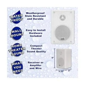 Goldwood AA351W Altavoces acústicos de 2 vías de alto_3