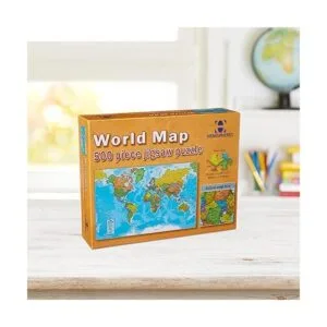 Round World Products Hemispheres World Map Puzle 500_6