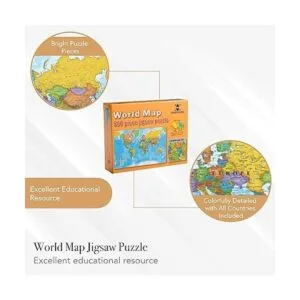 Round World Products Hemispheres World Map Puzle 500_4