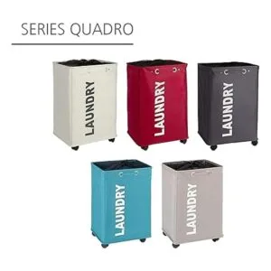 Cesta de lavandería con ruedas clasificador con tapa