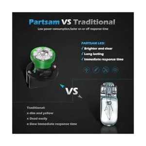 10 bombillas LED de Partsam color blanco azul rojo_2