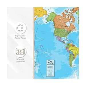 Round World Products Hemispheres World Map Puzle 500_5