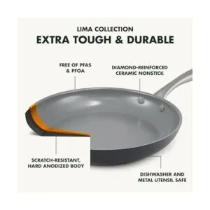 GreenPan Lima Sartén antiadherente de cerámica anodizada_4